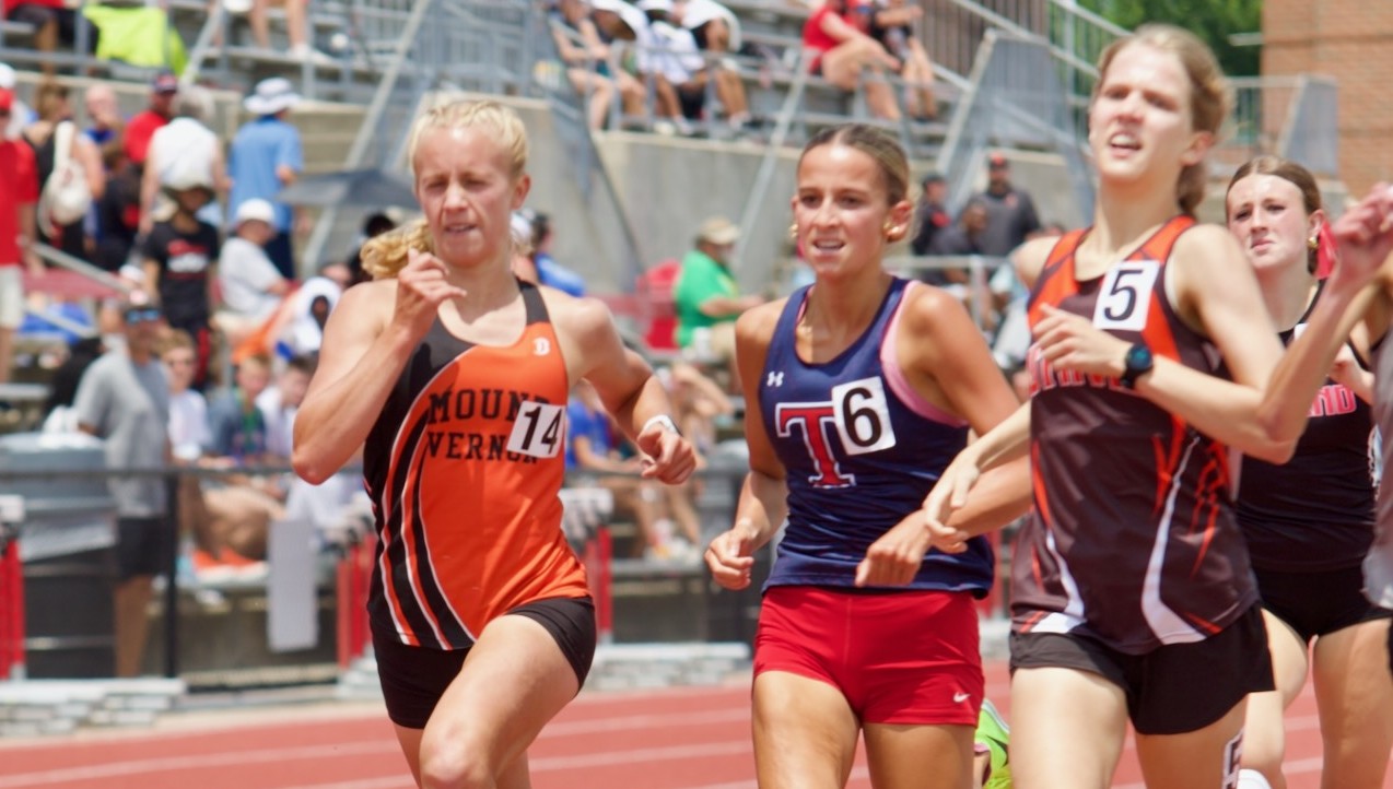 Distance ace: Mount Vernon's Rush fifth in the 1,600 meter event at Division II state track